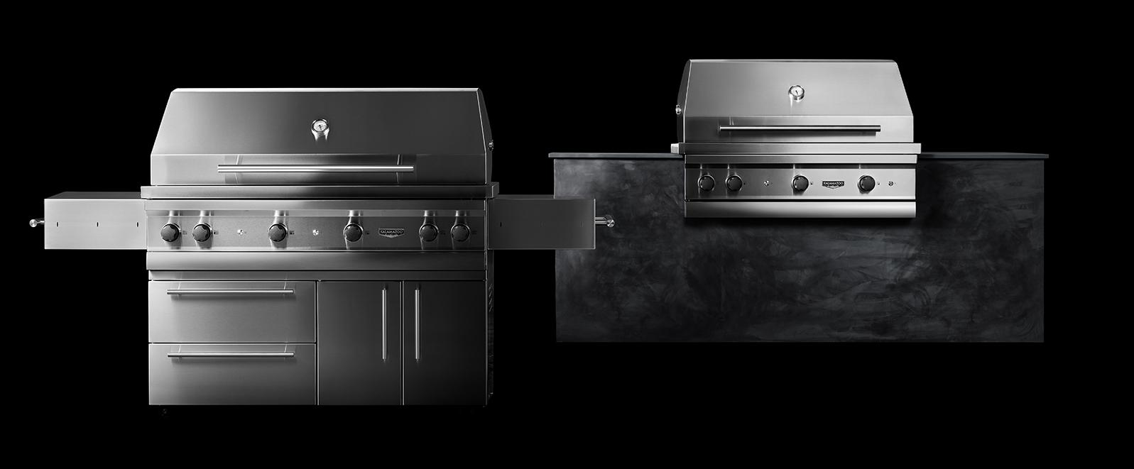 two grills side by side